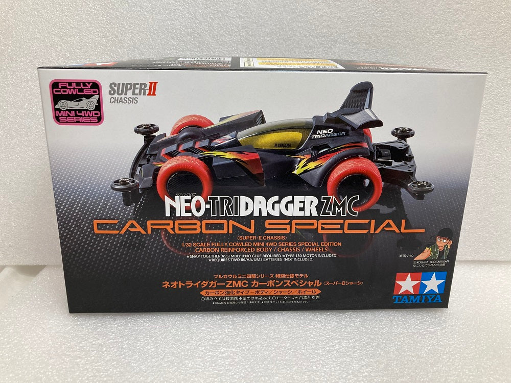 【中古】【未組立】1/32 ネオトライダガーZMC カーボンスペシャル スーパーIIシャーシ 「フルカウルミニ四駆シリーズ」 ミニ四駆特別企画  [95508]＜ミニ四駆＞（代引き不可）6520