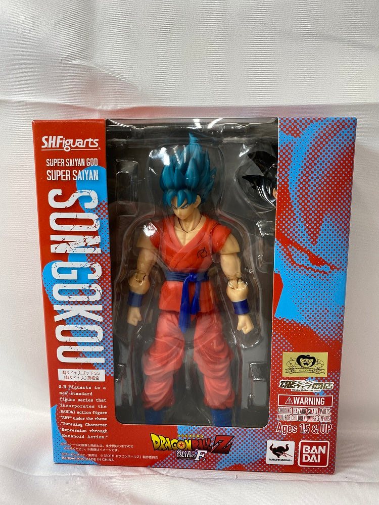 【中古】【未開封】S.H.Figuarts 超サイヤ人ゴッドSS(超サイヤ人)孫悟空 「ドラゴンボールZ 復活の『F』」  魂ウェブ商店限定＜フィギュア＞（代引き不可）6541