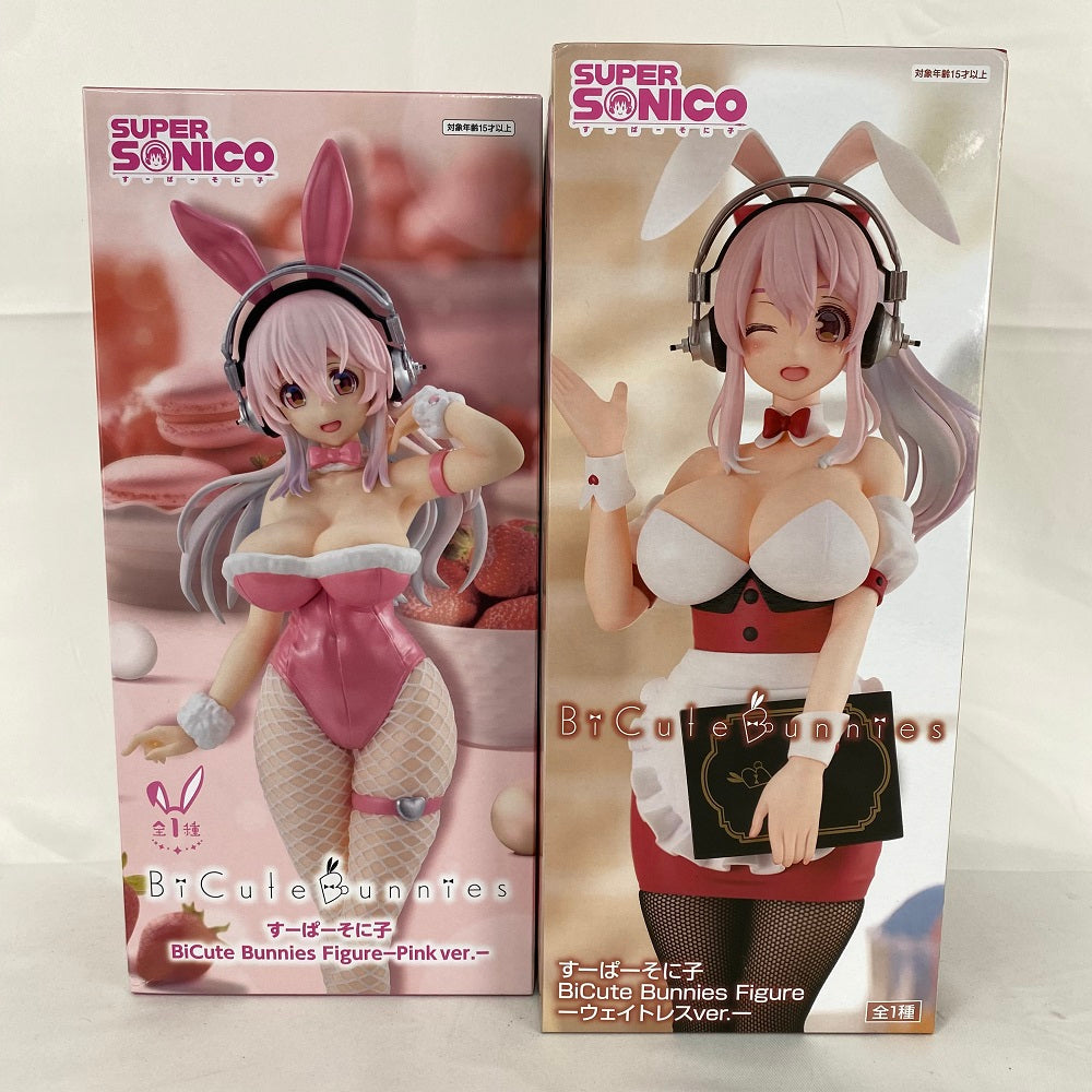 【中古】【未開封】【セット】 「すーぱーそに子」 BiCute Bunnies Figure「Pink  ver.」「ウェイトレスver.」2種セット＜フィギュア＞（代引き不可）6541