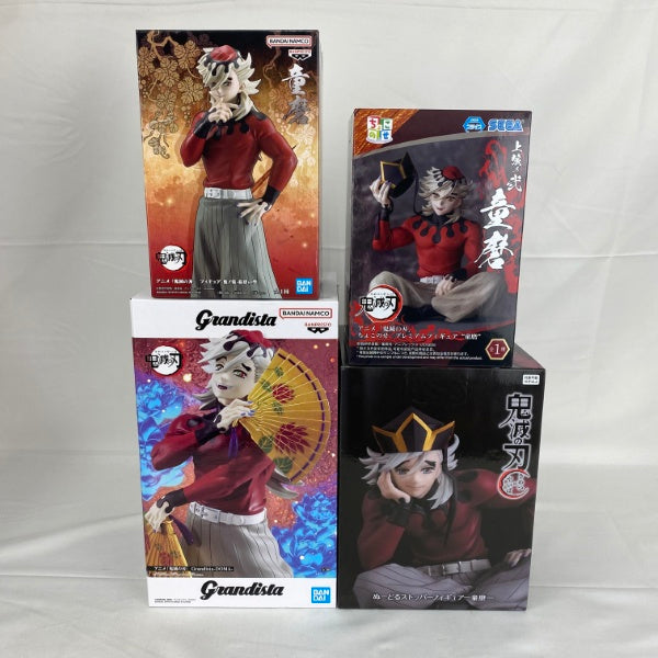 中古】【未開封】【セット】アニメ「鬼滅の刃」 童磨 プライズ