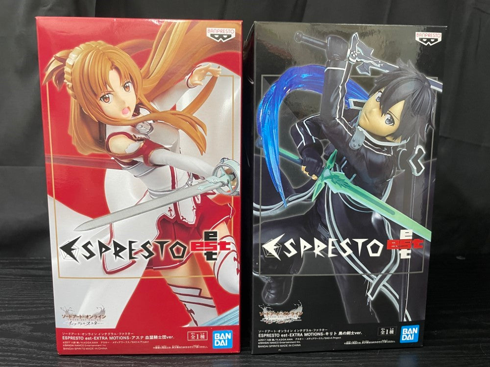 ESPRESTO EXTRA MOTIONS　キリト　アスナ　セット 中古】【開封品】【セット】アスナ＋キリト ESPRESTO est-EXTRA