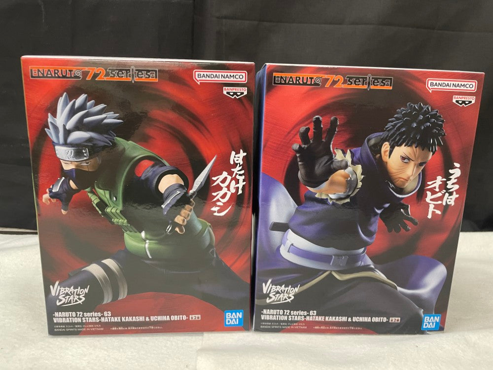 中古】【未開封】【セット】はたけカカシ+うちはオビト「NARUTO-ナルト