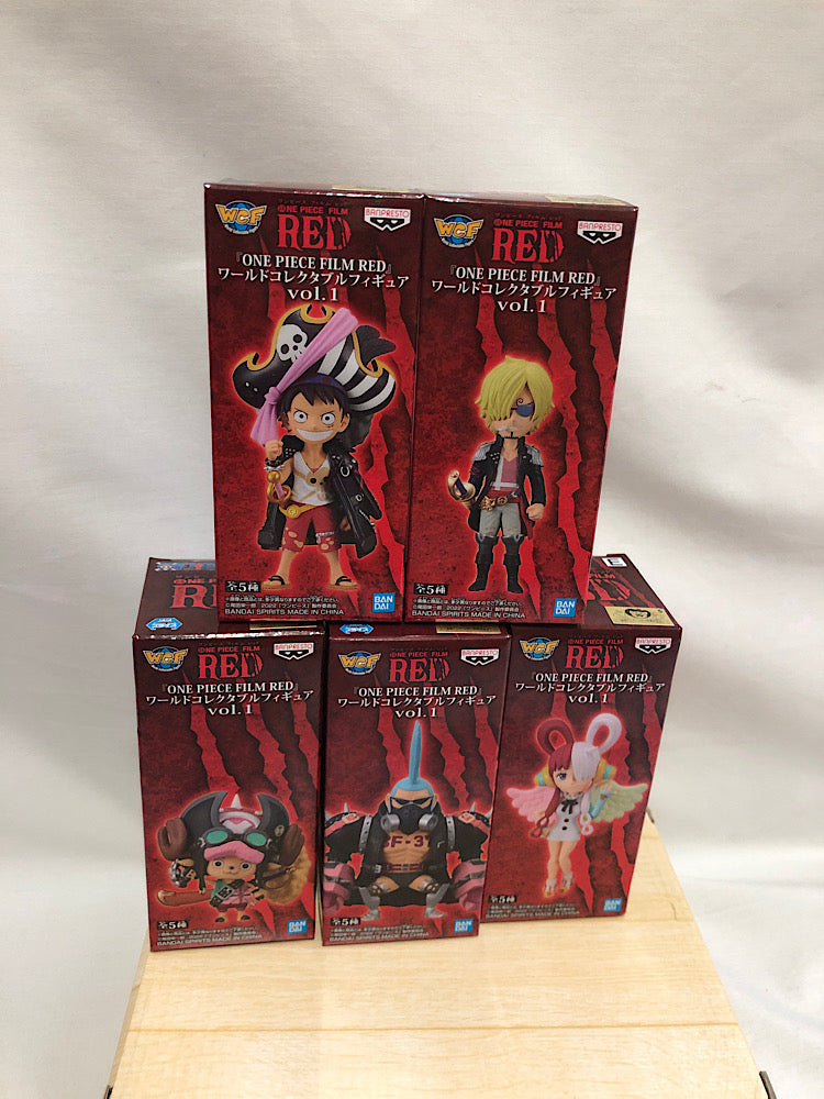 【中古】【未開封】【セット】ワンピース 「ONE PIECE FILM RED」 ワールドコレクタブルフィギュアvol.1  [全5種セット(フルコンプ)]バンプレスト＜フィギュア＞（代引き不可）6552