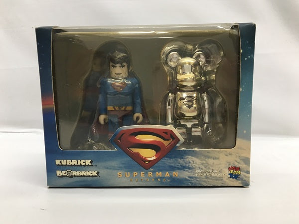 中古】【開封品】KUBRICK SUPERMAN ＆ BE＠RBRICK MAN OF STEEL セット 「スーパーマン・リターンズ」＜