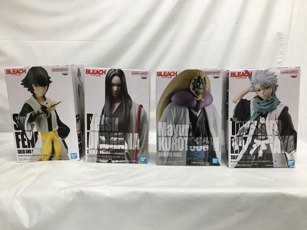 中古】【未開封】【セット】フィギュア「BLEACH-ブリーチ-」 SOLID AND SOULS 砕蜂/卯ノ花烈/涅マユリ/日番谷冬獅郎