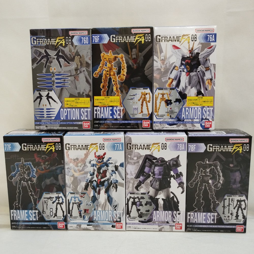 FW ガンダム フィギュアおまとめ7体セット 新品未開封品 中古】【未組立】全7種セット 「機動戦士ガンダム GフレームFA 08