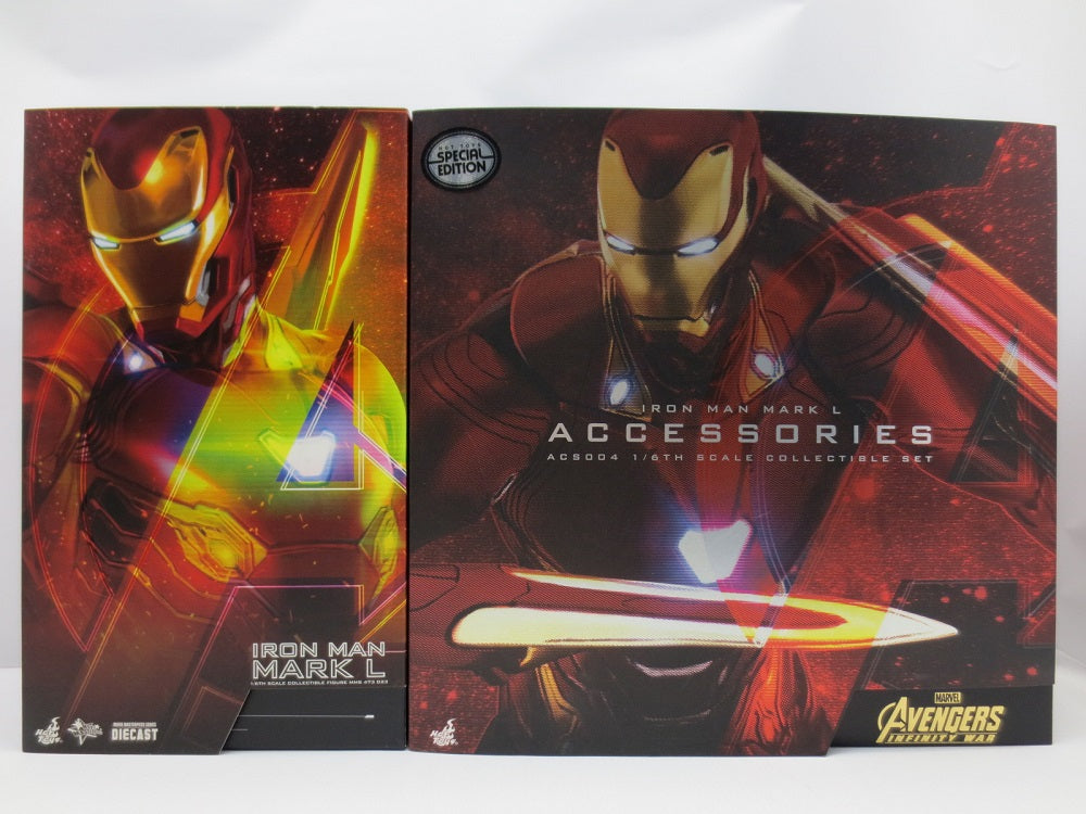 【中古】【開封品】【セット】アイアンマン・マーク50 「アベンジャーズ/インフィニティ・ウォー」 ムービー・マスターピース DIECAST 1/6  アクションフィギュア・1/6スケールフィギュア用アクセサリー アイアンマン・マーク50拡張パーツセット