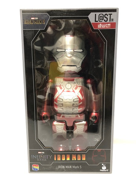 【中古】【未開封品】 MARVEL Happyくじ BE@RBRICK ベアブリック 400% ラスト賞 アイアンマン  マーク5＜フィギュア＞（代引き不可）6605