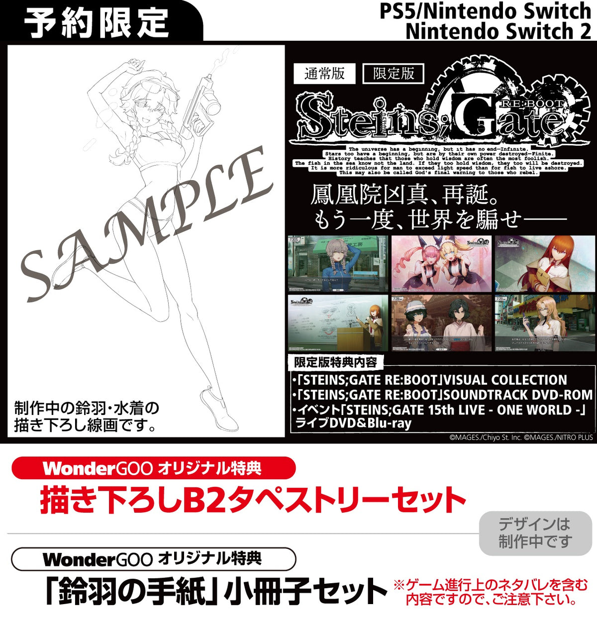 究極のオリジナル奥義　揺らしのテクニック　スゥイング　ボディ　特典冊子付き WonderGOOオリジナル特典】STEINS;GATE RE:BOOT＜Switch 2＞20260820