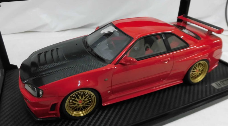 【中古】【開封品】1/18 Nismo R34 GT-R Z-tune (レッド) [IG0016]＜コレクターズアイテム＞（代引き不可）6355