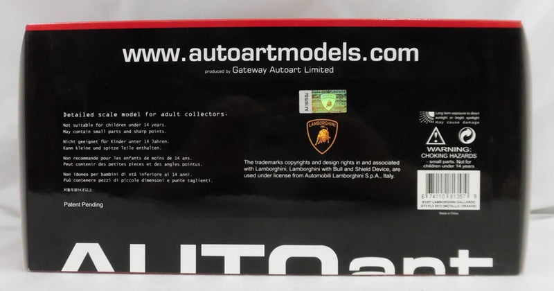 【中古】【開封品】1/18 ランボルギーニ ガヤルド GT3 FL2 2013(メタリックオレンジ) [81357]＜コレクターズアイテム＞（代引き不可）6355