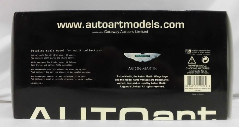 【中古】【開封品】1/18 PERFORMANCE ASTON MARTIN V12 2010 VANTAGE SILVER 70206 アストンマーチン・ブガッティ＜コレクターズアイテム＞（代引き不可）6355