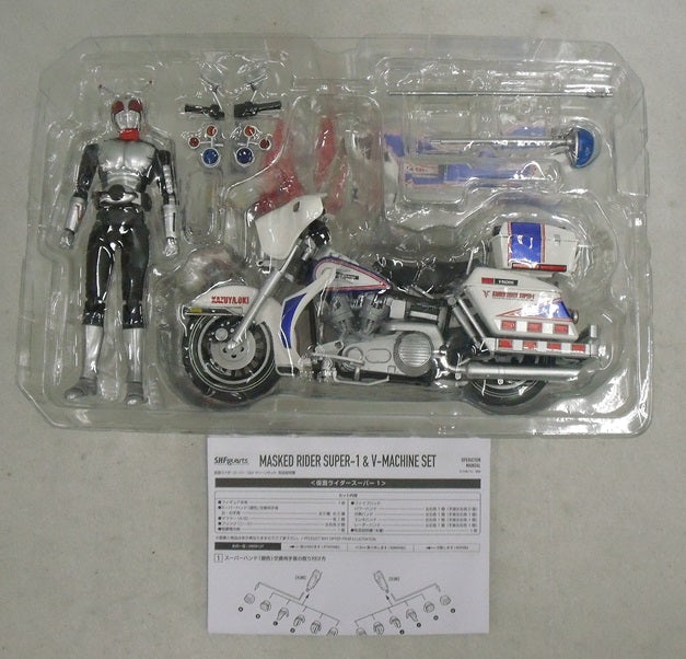 【中古】【開封品】S.H.Figuarts 仮面ライダースーパー1＆Vマシーンセット 「仮面ライダースーパー1」 魂ウェブ商店限定＜フィギュア＞（代引き不可）6355