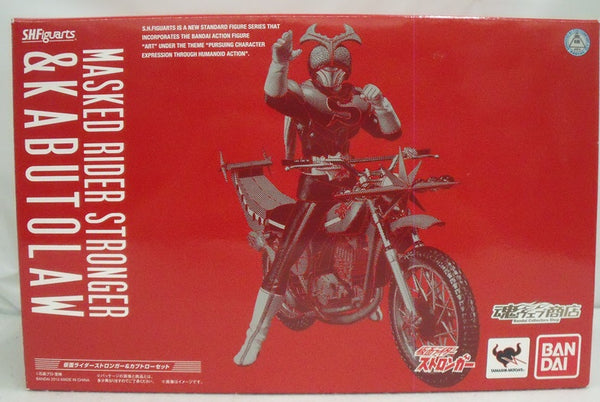 【中古】【開封品】S.H.Figuarts 仮面ライダーストロンガー＆カブトローセット 「仮面ライダーストロンガー 」 魂ウェブ商店限定＜フィギュア＞（代引き不可）6355