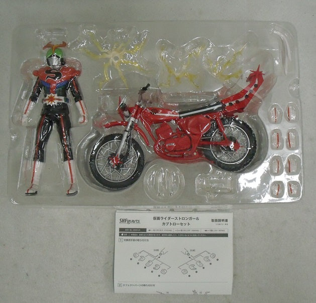 【中古】【開封品】S.H.Figuarts 仮面ライダーストロンガー＆カブトローセット 「仮面ライダーストロンガー 」 魂ウェブ商店限定＜フィギュア＞（代引き不可）6355