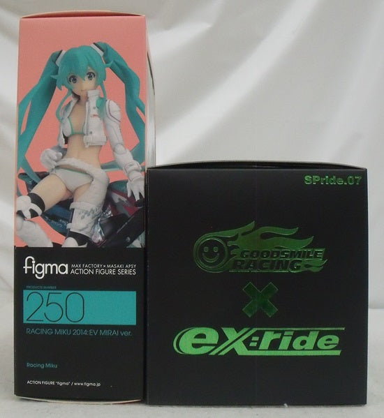 【中古】【未開封】【セット】figma レーシングミク2014 EV MIRAI ver. 「キャラクター・ボーカル・シリーズ 01 初音ミク」/ex：ride Spride.07 TT零13改 「キャラクター・ボーカル・シリーズ 01 初音ミク」＜フィギュア＞（代引き不可）6355