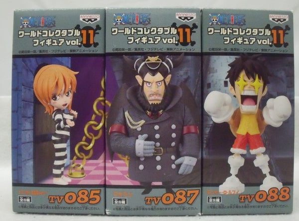 【中古】【未開封】【セット】「ワンピース」 ワールドコレクタブルフィギュアvol.11 ナミ(Mr.2変身ver.) /マゼラン/ルフィ＜フィギュア＞（代引き不可）6355