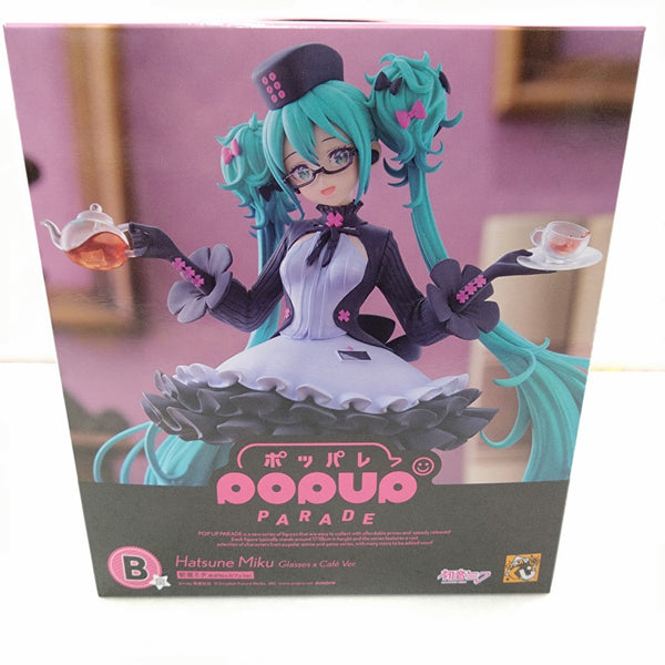 【中古】【未開封】POP UP PARADE 初音ミク めがね×カフェVer. 「グッスマくじ 初音ミク 2025 Autumn」 B＆Wゲット賞＜フィギュア＞（代引き不可）6384