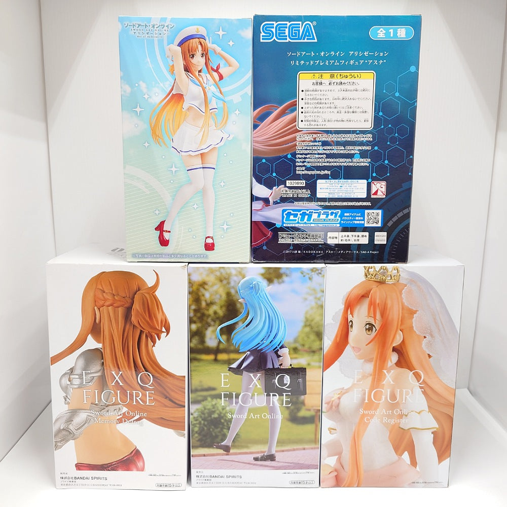 中古】【未開封】「ソードアート・オンライン」アスナ 5種セット＜フィギュア＞（代引き不可）6388