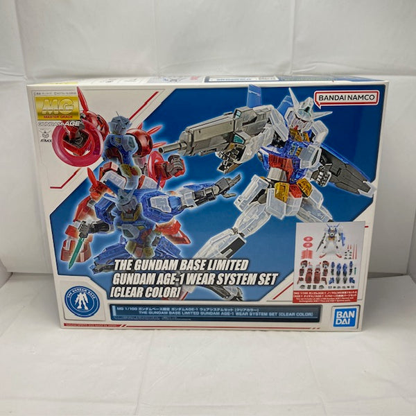 【中古】【未組立】1/100 MG ガンダムAGE-1 ウェアシステムセット(クリアカラー) 「機動戦士ガンダムAGE」 ガンダムベース限定 [5063429]＜プラモデル＞（代引き不可）6388