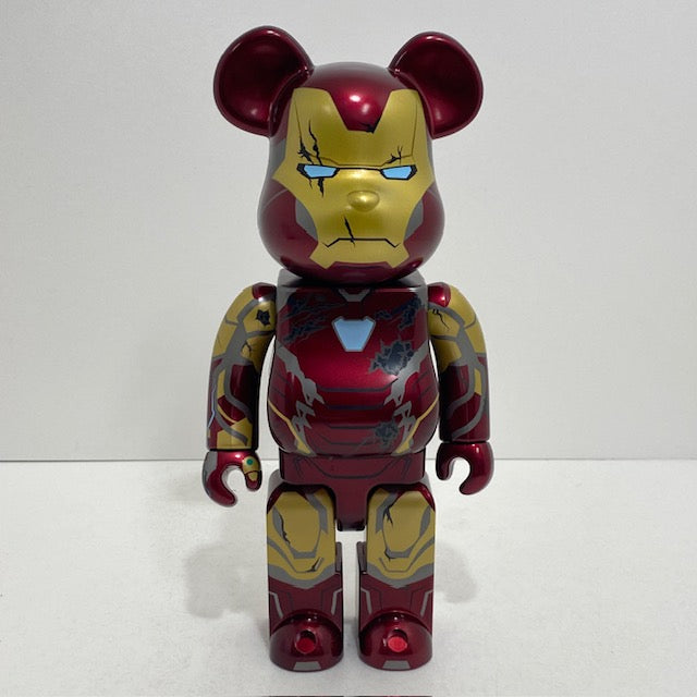 【中古】【開封済】BE＠RBRICK -ベアブリック- 400% アイアンマン Mark85(バトルダメージVer.) 「Happyくじ MARVEL Infinity SAGA 『IRON MAN』」 SP賞＜フィギュア＞（代引き不可）6388