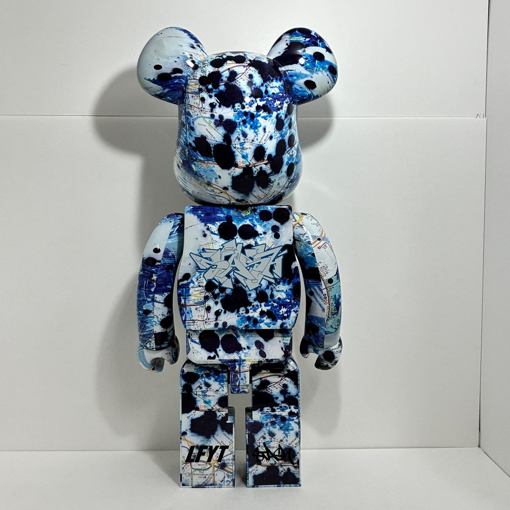 中古】【開封品】BE＠RBRICK -ベアブリック- 1000%(ブルー) LFYT