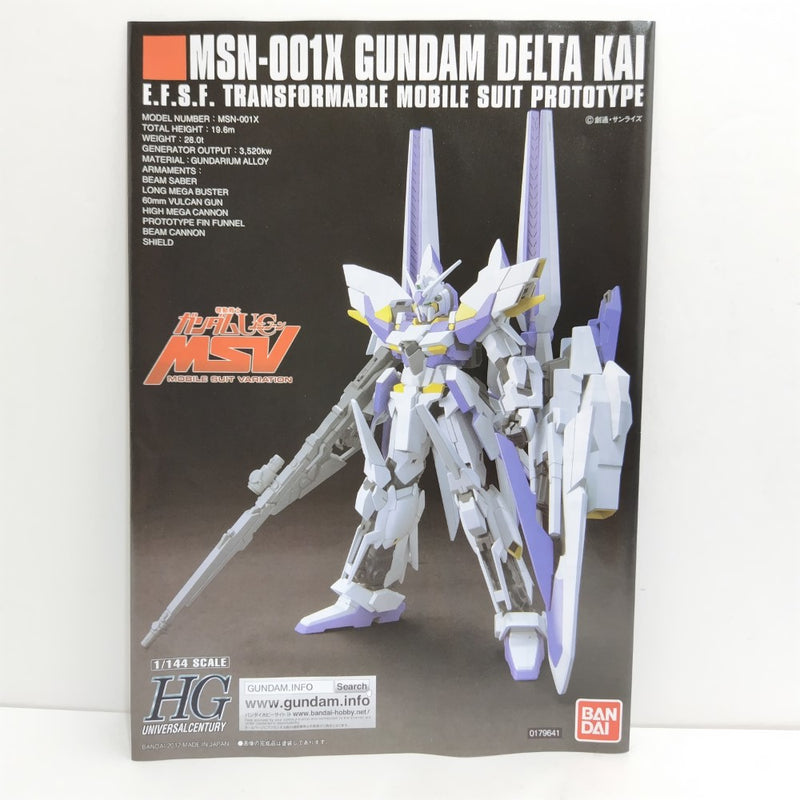 【中古】【未組立】1/144 HGUC MSN-001X ガンダムデルタカイ 「機動戦士ガンダムUC MSV」 [5060678]＜プラモデル＞（代引き不可）6388