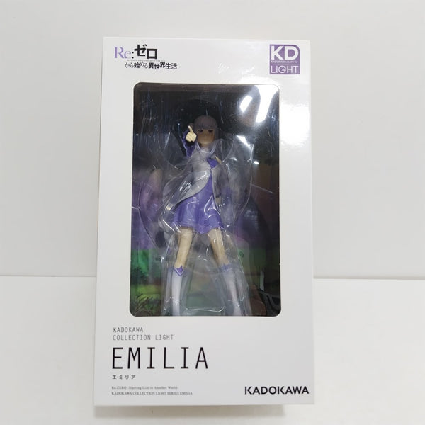 【中古】【未開封】エミリア 「Re：ゼロから始める異世界生活」 KADOKAWAコレクションLIGHT PVC＆ABS製塗装済み完成品＜フィギュア＞（代引き不可）6388