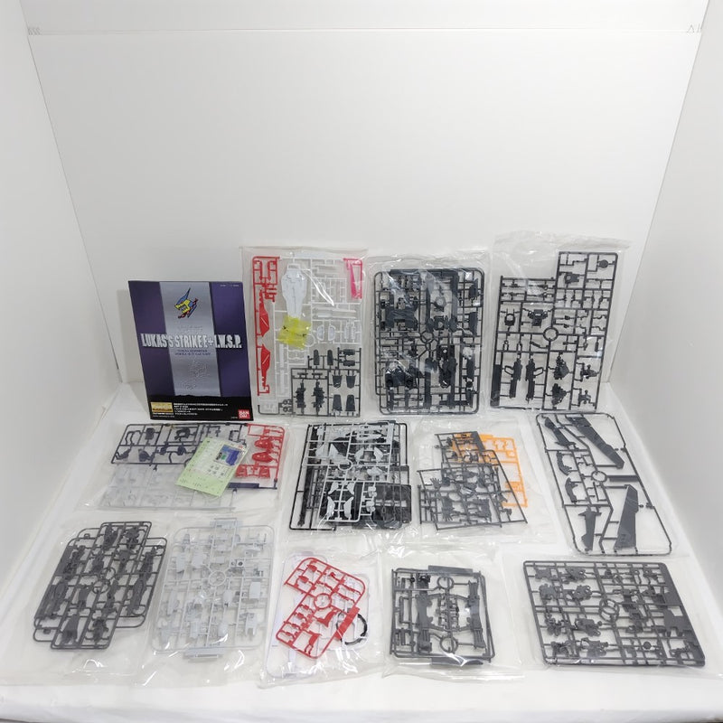 【中古】【未組立】1/100 MG GAT-X105E ストライクE+IWSP(ルカス・オドネル専用機) 「機動戦士ガンダムSEED FRAME ASTRAYS」＜フィギュア＞（代引き不可）6388