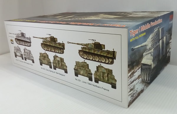 【中古】【未組立】1/35　ティーガー1　中期型　(フルインテリア付)＜プラモデル＞（代引き不可）6514