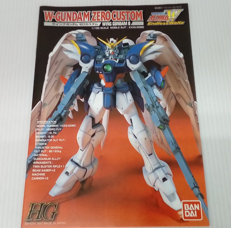 【中古】【未組立】1/100 HG XXXG-00W0 ウイングガンダムゼロカスタム 「新機動戦記ガンダムW Endless Waltz」 シリーズNo.2 ＜プラモデル＞（代引き不可）6514