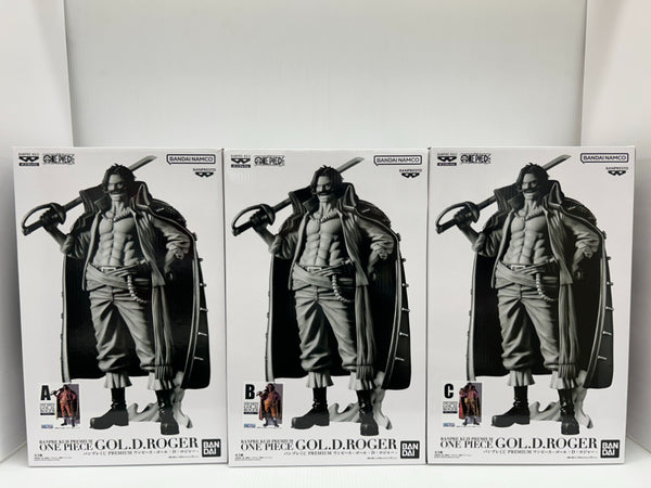 【中古】【未開封】【セット】「バンプレくじ PREMIUM ワンピース-ゴール・D・ロジャー-」 A賞/B賞/C賞 セット＜フィギュア＞（代引き不可）6514
