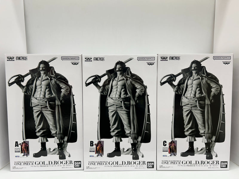 【中古】【未開封】【セット】「バンプレくじ PREMIUM ワンピース-ゴール・D・ロジャー-」 A賞/B賞/C賞 セット＜フィギュア＞（代引き不可）6514