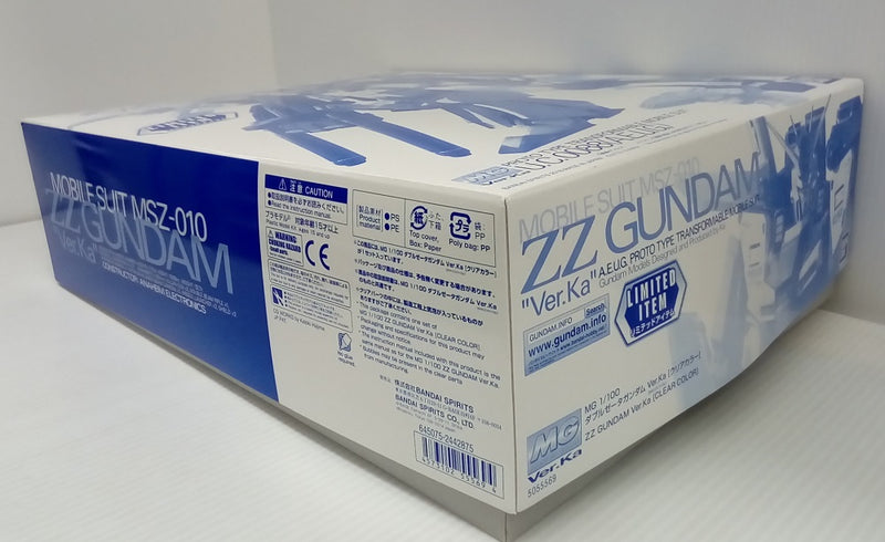 【中古】【未組立】1/100 MG MSZ-010 ダブルゼータガンダム Ver.Ka クリアカラー 「機動戦士ガンダムZZ」 [5055569]＜プラモデル＞（代引き不可）6514