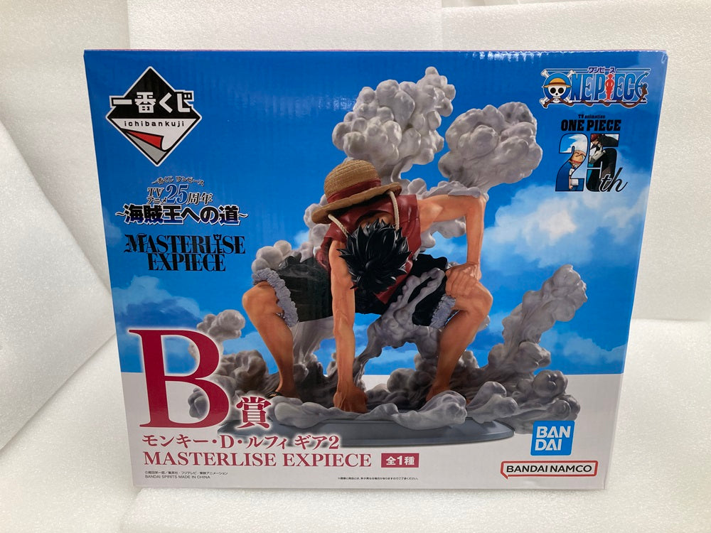 【中古】【未開封】MASTERLISE EXPIECE B賞　モンキー・D・ルフィ ギア2 「一番くじ ワンピース TVアニメ25周年...