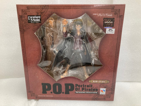 【中古】【未開封】モンキー・D・ルフィ「ワンピース STRONG WORLD」Portrait.Of.Pirates STRONG EDITION＜フィギュア＞（代引き不可）6520