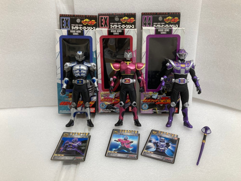 【中古】【開封品】【セット】ライダーヒーローシリーズ「仮面ライダー龍騎」/ライア/王蛇/タイガ＜フィギュア＞（代引き不可）6520