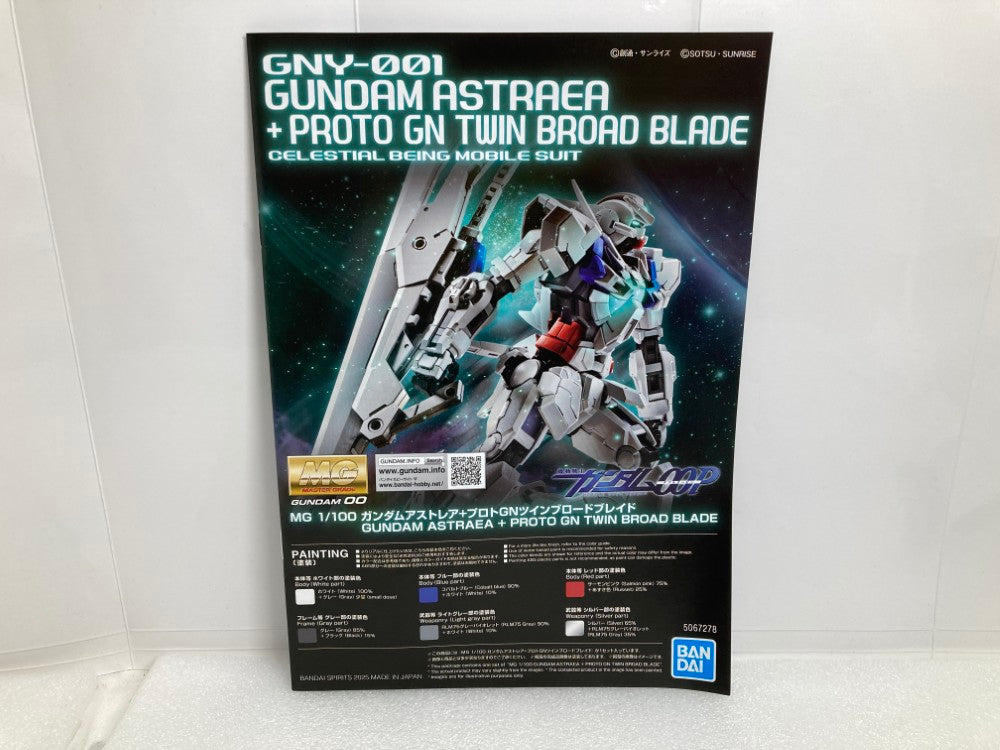 【未開封】ＭＧ ガンダムアストレア ＋ プロトＧＮツインブロードブレイド ガンプラ「MG 1/100 ガンダムアストレア＋プロトGNツイン