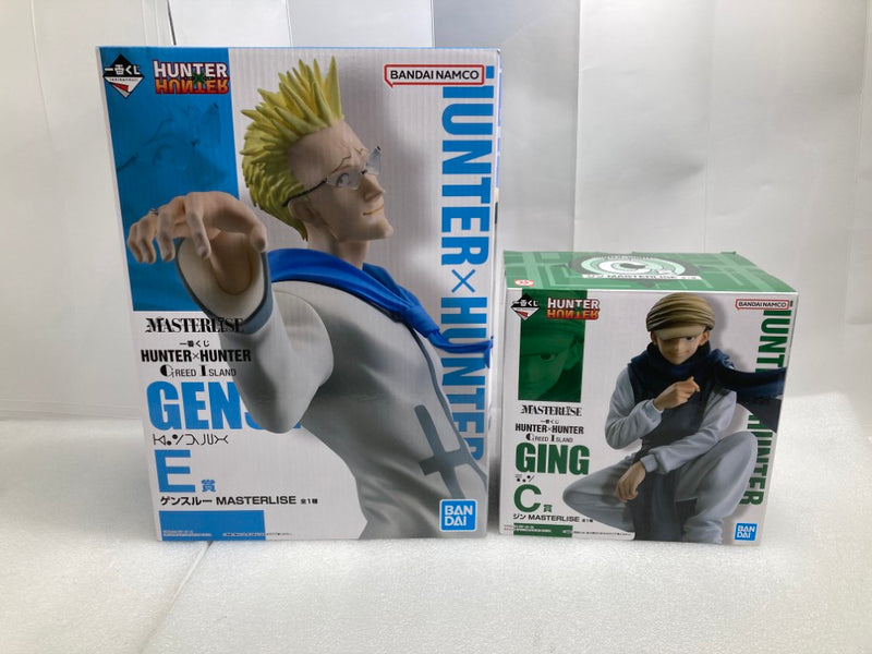 【中古】【未開封】【セット】 「一番くじ HUNTER×HUNTER GREED ISLAND」 MASTERLISE C賞 ジン=フリークス/E賞 ゲンスルー＜フィギュア＞（代引き不可）6520