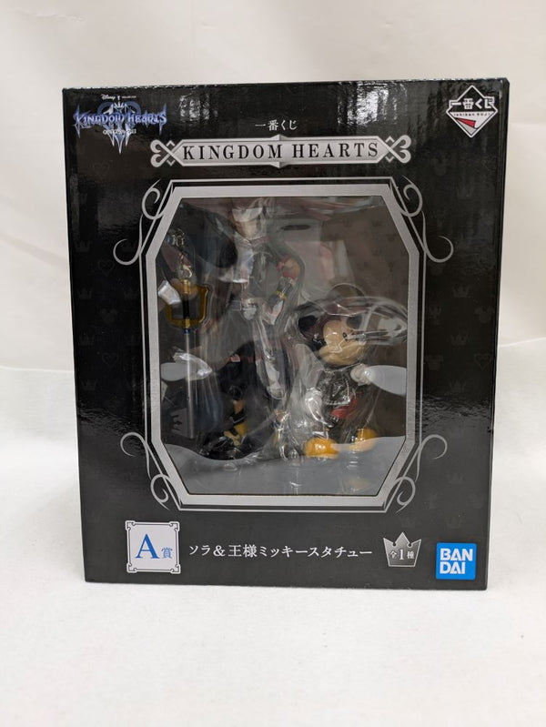 【中古】【未開封】ソラ＆王様ミッキー 「一番くじ キングダムハーツ」 A賞 スタチュー＜フィギュア＞（代引き不可）6537