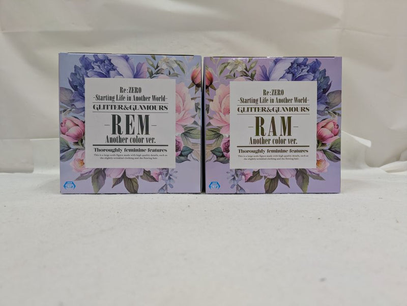 【中古】【未開封】【セット】Re:ゼロから始める異世界生活GLITTER＆GLAMOURSーREM-、RAM　2点＜フィギュア＞（代引き不可）6537