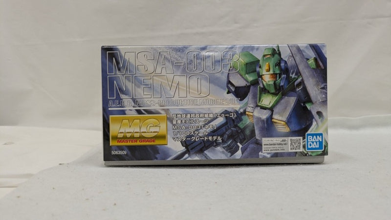 【中古】【未組立】1/100 MG MSA-003 ネモ 「機動戦士Zガンダム」 [5063509]＜プラモデル＞（代引き不可）6537