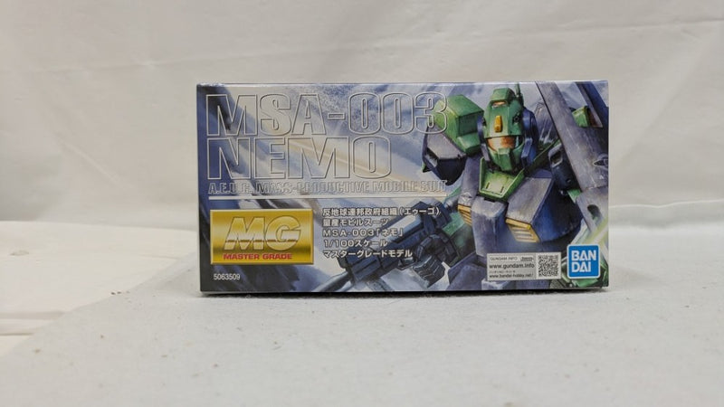 【中古】【未組立】1/100 MG MSA-003 ネモ 「機動戦士Zガンダム」 [5063509]＜プラモデル＞（代引き不可）6537