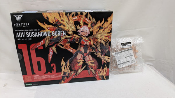 【中古】【未組立】【特典付】1/1 皇巫 スサノヲ 紅蓮 「メガミデバイス」特典特別カラー髪パーツ＆タンポなし顔パーツ付き＜プラモデル＞（代引き不可）6537