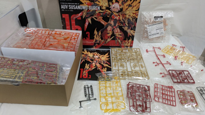 【中古】【未組立】【特典付】1/1 皇巫 スサノヲ 紅蓮 「メガミデバイス」特典特別カラー髪パーツ＆タンポなし顔パーツ付き＜プラモデル＞（代引き不可）6537