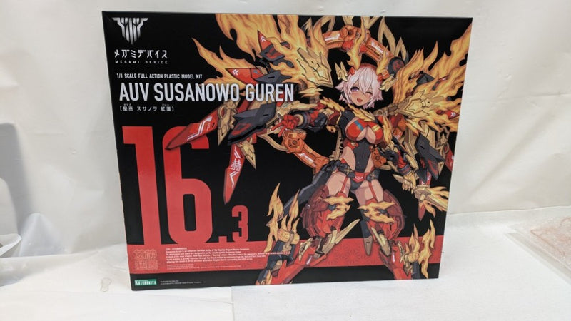 【中古】【未組立】【特典付】1/1 皇巫 スサノヲ 紅蓮 「メガミデバイス」特典特別カラー髪パーツ＆タンポなし顔パーツ付き＜プラモデル＞（代引き不可）6537