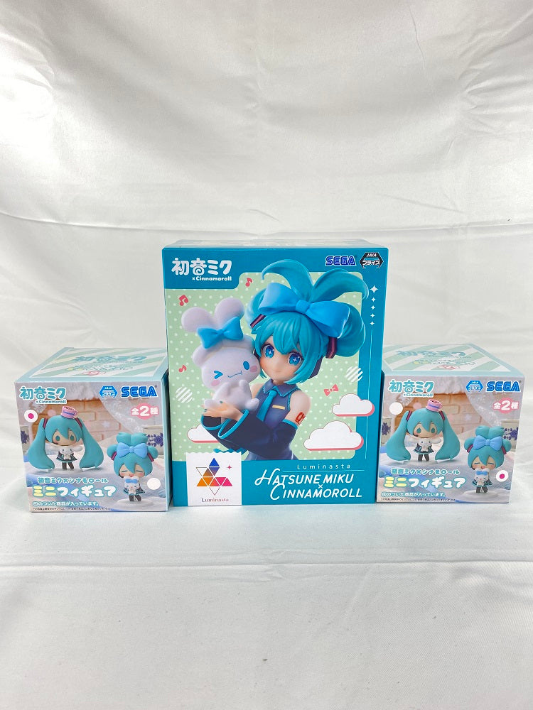 【中古】【未開封】【セット】初音ミク＆シナモロールフィギュア３体セット＜フィギュア＞（代引き不可）6541