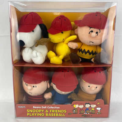 【中古】【未開封】「PEANUTS(SNOOPY)」ソフトビーンドールセット (野球) 6体セット＜コレクターズアイテム＞（代引き不可...