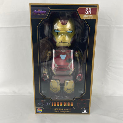 【中古】【未開封】BE＠RBRICK -ベアブリック- 400% アイアンマン Mark85(バトルダメージVer.) 「Happyく...