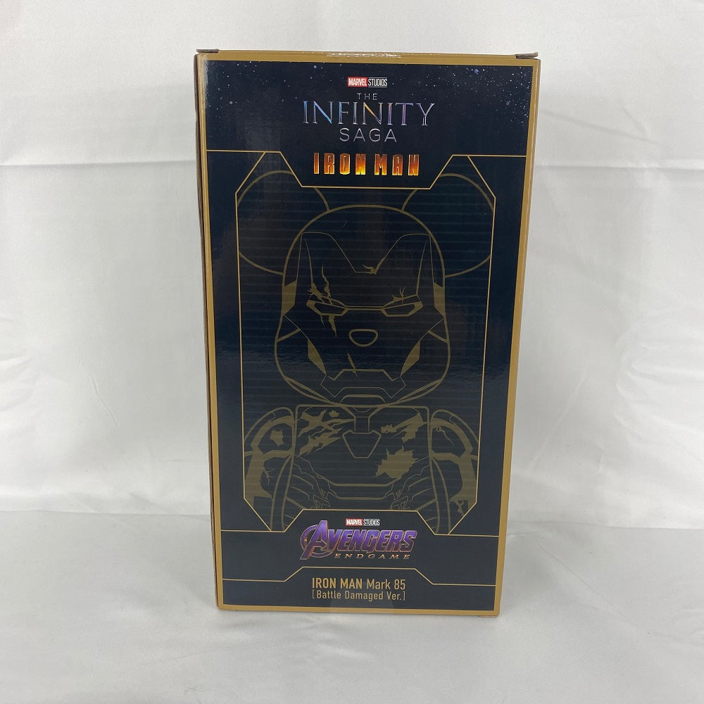 中古】【未開封】BE＠RBRICK -ベアブリック- 400% アイアンマン Mark85(バトルダメージVer.) 「Happyくじ M